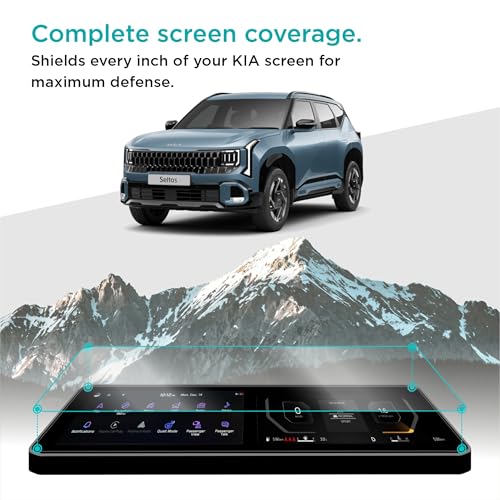 Image of Spartan Shield [MATTE] Screen Guard For KIA SELTOS 2026+ NEW FACELIFT || 12.3 Inch Dual-Screen Infotainment & Instrument Cluster Protector *** ANTI GLARE *** Anti Scratch | Water Repellant | High Touch Sensitivity | HD Clear || Seltos HTE HTE(O) HTK HTK(O) HTX HTX(A) GTX GTX(A) X-Line | Car Stereo Film || Android TouchScreen Accessories [Not Tempered Glass]