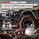 FNNEMGE Starthilfe Powerbank 26800mAh 6500A Spitzenleistung,mit 160PSI Kompressor,12V(Alle Benzin und 10,0L Diesel) Auto Upgrade Booster,mit LCD Bildschirm, mit 2 LED-Beleuchtungen.