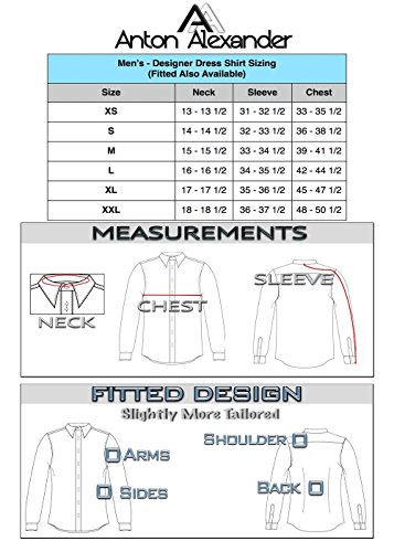 Anton Alexander Light Blue with Dark Blue French Cuff Designer Dress Shirts - Made in USA (L Fitted)