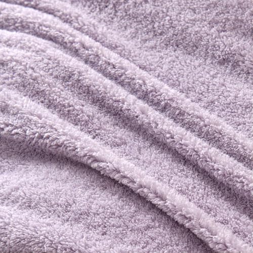 Lanqinglv Plüsch Bettwäsche 135x200 Winter Flauschige Teddy Fleece Lila – Ansicht 5