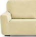 Funda elástica Sofa Adaptable rústica (2 Plazas (130-180 cn), Beige)