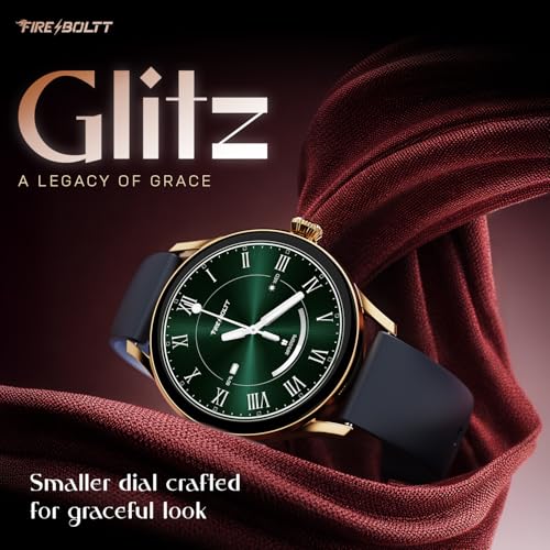 Image of Fire-Boltt Glitz Women Smart Watch with 1.19 inch AMOLED Display, Bluetooth Calling, Rotating Crown, Always On Display, 1000 Nits Brightness, IP68 Waterproof Midnight Navy