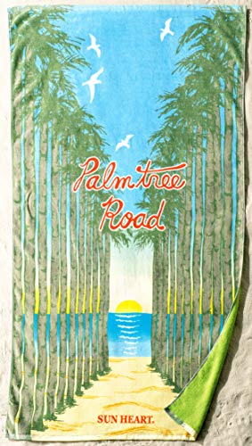 丸眞 バスタオル おしゃれ 80×150cm パームツリーロード 綿100% 0145048200