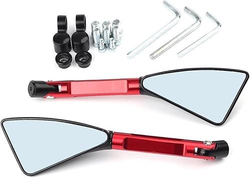 Espejo retrovisor triangular para motocicleta, espejo retrovisor lateral de aluminio CNC, lente antirreflejos, con logotipo para Kawasaki para