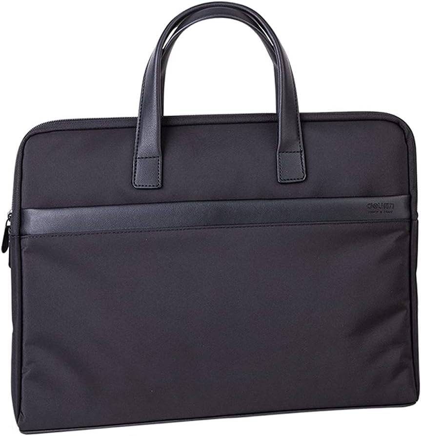 Zipper Canvas Briefcase,15.6 Inch Laptop Bag,Gray Large-Capacity Multi-Layer Waterproof Men Office Bag - Main Image