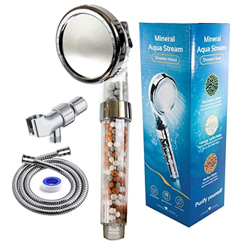 Trineverse | Mineral Aqua Stream - Filtered Shower Head - Mineral Head Filter - Stream Purifier for Kids, Pets and Adults - Take Care of your Skin - Purify yourself!…