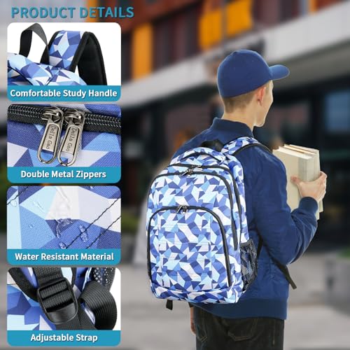 Image of Della Gao Laptop Backpack with Pencil Case, 15.6 inch Travel Backpack for Women, Water Resistant Computer Back Pack for Travel, Business, Work (S-Blue-Pencil Case)