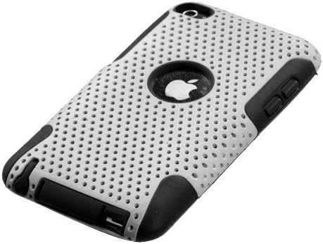 Snap-On Protector Hard Case for Apple iPod Touch 4th Generation / 4th Gen - Love Party White/Black Hybrid Design + 4.5 Inches Lens/Screen Cleaning Cloth