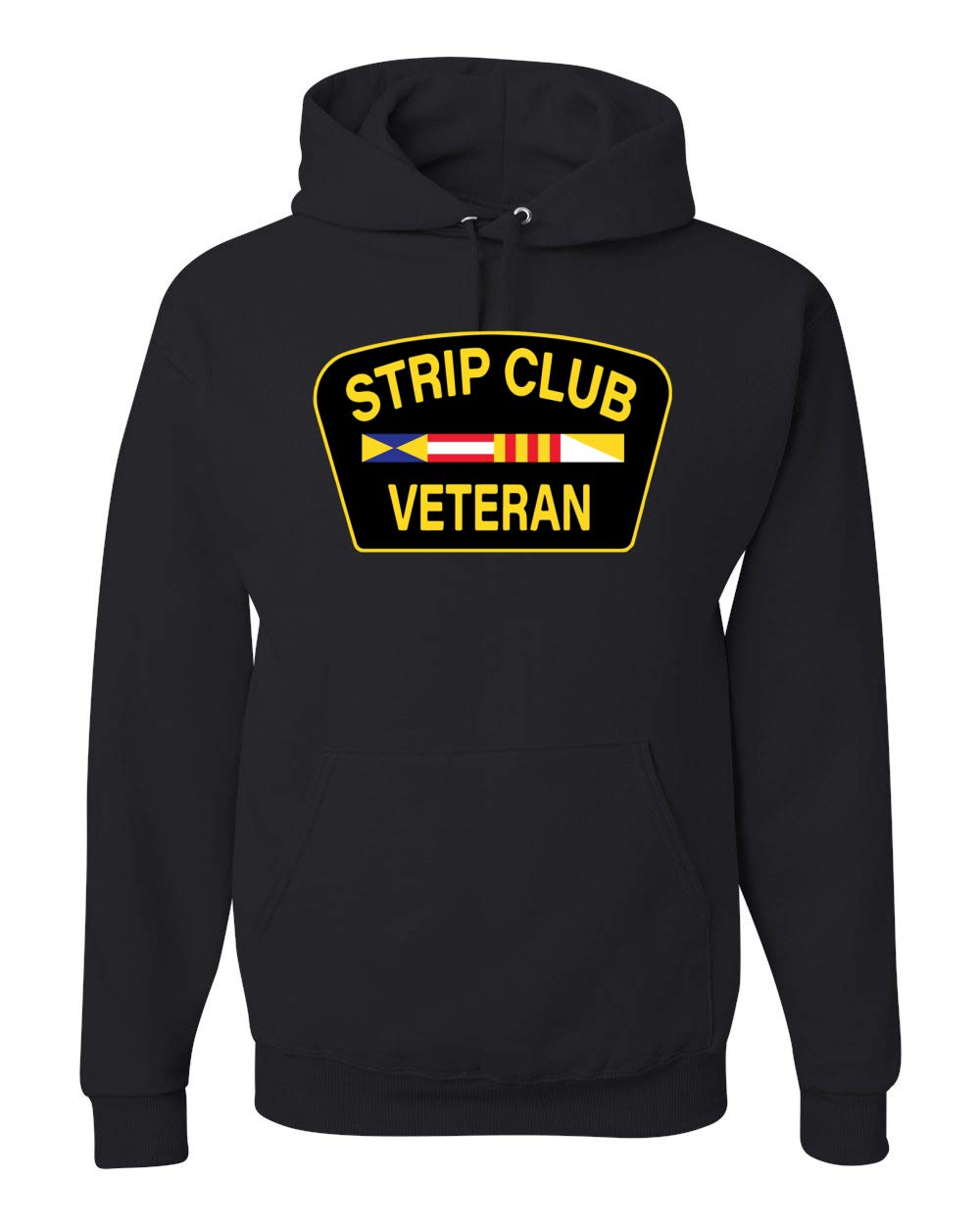 Wild BobbyStrip Club Veteran Funny Joke Club Badge Emblem Humor Unisex Graphic Hoodie Sweatshirt