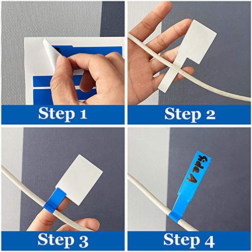 8 Farben A4 Kabel-Etiketten, selbstklebend, selbstklebend, Kabel-Etikett, Typ P, wasserdicht, wetterfest, bedruckbar.