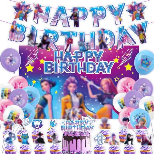 Decoraciones de cumpleaños del Party Decoraciones Incluye Happy Birthday Banner, Fiestas, Tartas, Banner, globos