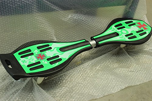 DiversitySport - Waveboard con ruote lampeggianti, per skateboard, Green With Design