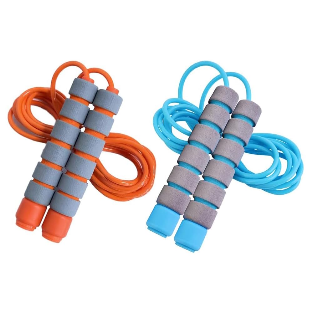 Jump Rope for Kids - Adjustable Soft Skipping Rope with Skin-Friendly Foam Handles for Kids, Boys, Girls, Children - Outdoor Fun Activity, Great Party Favor, Exercise Activity & Fitness