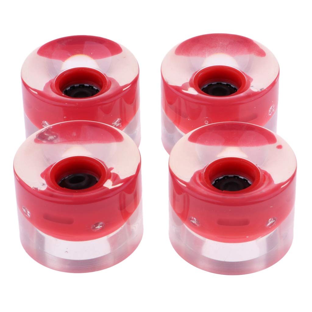 Skateboard-Räder, 60 mm, leuchtet bei Nacht, 78 A, Dunkelblau, 4 Stück