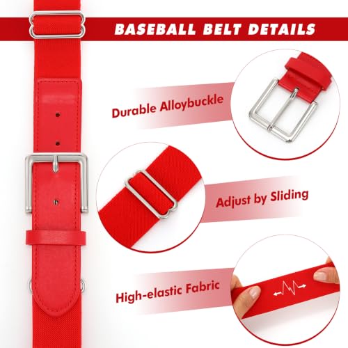 Image of WHIPPY Baseball Socks and Belt Combo Set Knee-High Softball Socks & Adjustable Elastic Belt for Kids Youth Adult