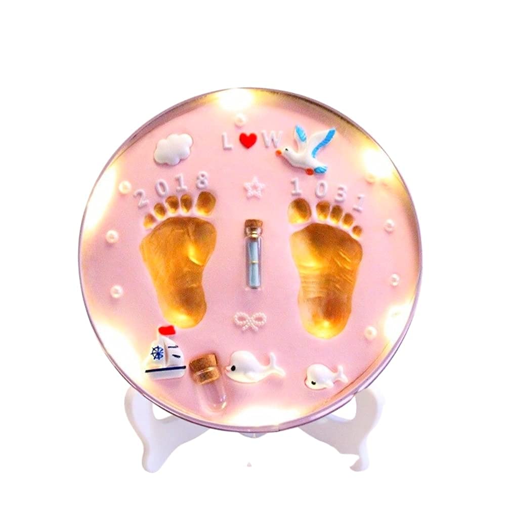 Moppets Baby Girls And Baby Boys Clay Handprint And Footprint Keepsake Souvenir Kit (Blue, Pink (Light)), 1 Count (B0CYCPY18W) Amazon Price History, Amazon Price Tracker