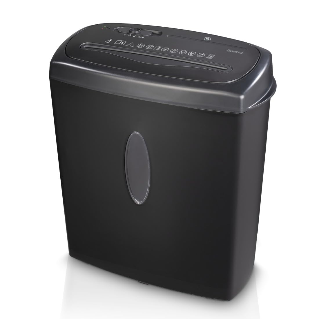 Hama |Trituradora de Papel Nivel de Seguridad E3, P4,T4 (Home X12CD, Destructora Papel, 36,2x19,5x45,2 cm, Nivel Ruido: 72 db, Velocidad Corte: 2 m/min, CDs, DVDs, Blue-Ray, Papel. Tarjetas) Negro