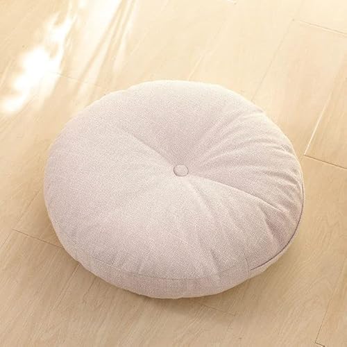 VIXDA Futon Rond Coussin De Sol Oreiller Pouf Jeter Maison Japonais Tatami Tapis Chaise Coussin 45x45x15 Cm