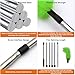 Gutter Cleaning Tools, 10.5 feet Long Gutter Cleaning Tools with 8 Stainless Steel Tubes and 2 Brushes, Gutter Cleaner Ability for Roof Leaves and Debris-Green