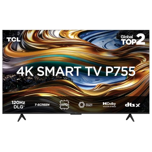 Smart TV TCL 65 Polegadas LED 4K P755 WiFi Bluetooth Google TV HDR10+ Dolby Atmos Vision 65P755