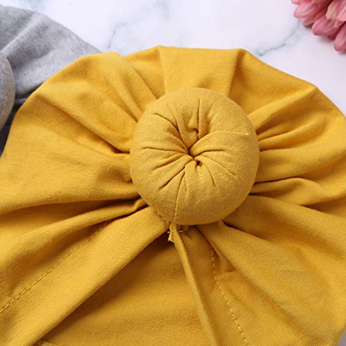 Image of YiZYiF Newborn Baby Turban Soft Rabbit Ears Hospital Hat 3Pack