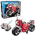 Produktbild FunTomia CADA Technik RC Motorrad Bike Moped mit 2X Elektro e Motor - 484 Teile Klemmbausteine Ferngesteuert - C51024W