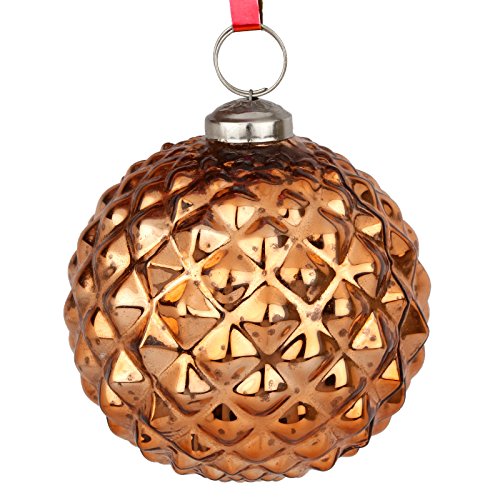 Buy earthenmetal Set of 6 Handcrafted Bronze Coloured Chirstmas