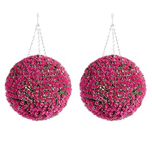 Best Artificial 2 Top Pink Rose Flower Balls