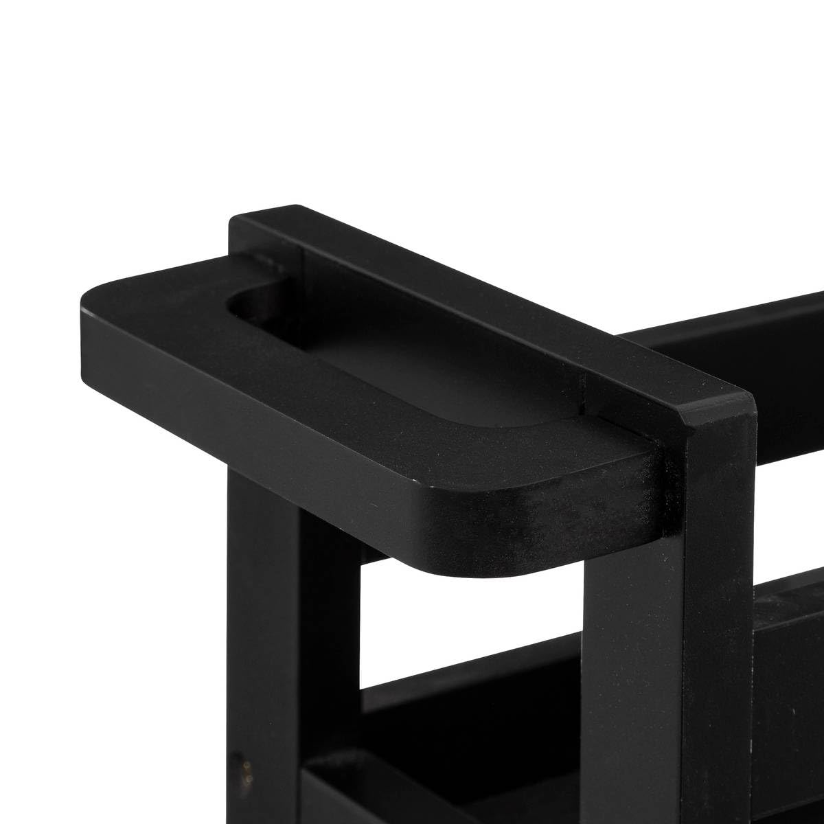 5five - carrello colorama su rotelle, 3 livelli, nero kohl