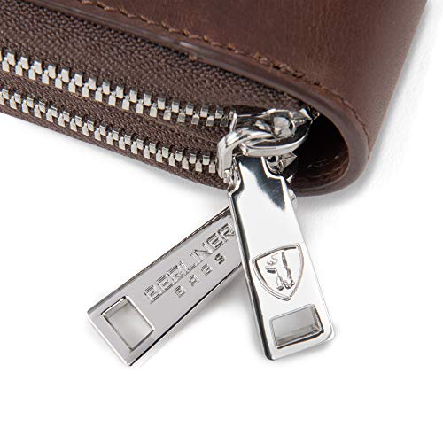 Berliner Bags Premium Dallas Portemonnee Organizer van leer, voor dames en heren, met RFID-bescherming, bruin, One-size, - Image 7