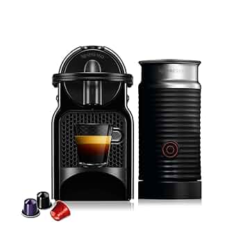 Nespresso Inissia Coffee Machine, Black & Aeroccino Milk