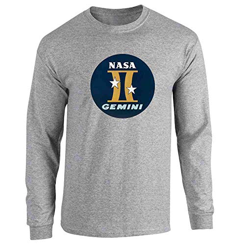NASA Gemini Project Retro Vintage Long Sleeve T-Shirt Sport Grey L