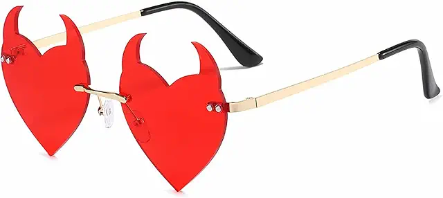 Lunettes hippie en forme de cœur, rétro sans monture - Anne et Valentin