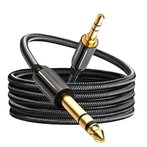 Cable Auxiliar 6.35 mm a 3.5 mm Jack 1.5 m miniatura 2