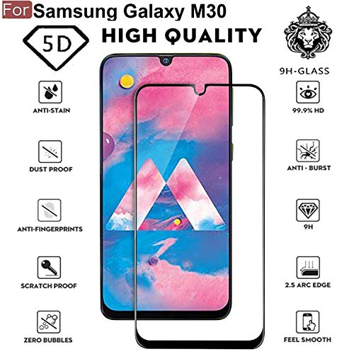Image of CEDO Tempered Glass for Samsung Galaxy M30 / M30S | Screen Protector Full HD Quality Tempered Glass Anti-Scratch Edge to Edge Coverage with Easy Installation Kit (Black)