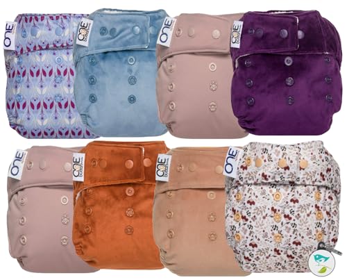 Image of GroVia O.N.E. Reusable Baby Cloth Diaper - 8 Pack (Color Mix 3)