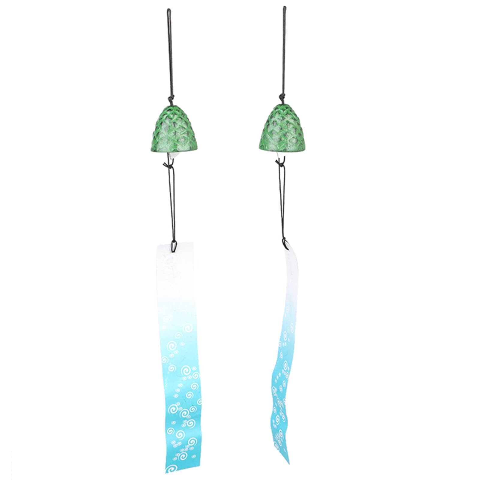 Carillon éolien japonais en fonte d'art clochette de jardin premium lot de 2