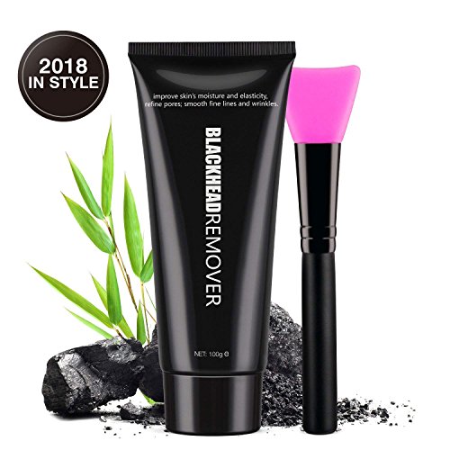 Black Mask Blackhead Remover Mask Charcoal Peel Off Facial Black Mask Cleaner Purifying Deep Face Mask with Free Mask Brush