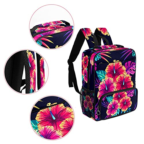 Sac à dos informatique à imprimé tropical avec poches renforcées - 4