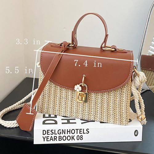 Purses For Women Vacation Handbag, Beach Straw Purse Crossbody Bag Fashion Summer Woven Shoulder Beach Bag4