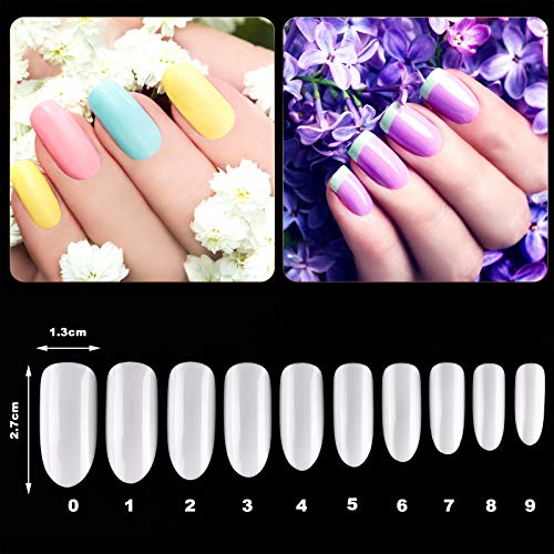 Nail Art Training Practice Hand Bendable Silicone Fake Hand And 500 Pieces False Nails For Nail Art Training Display (Natural Nails) #TOP3