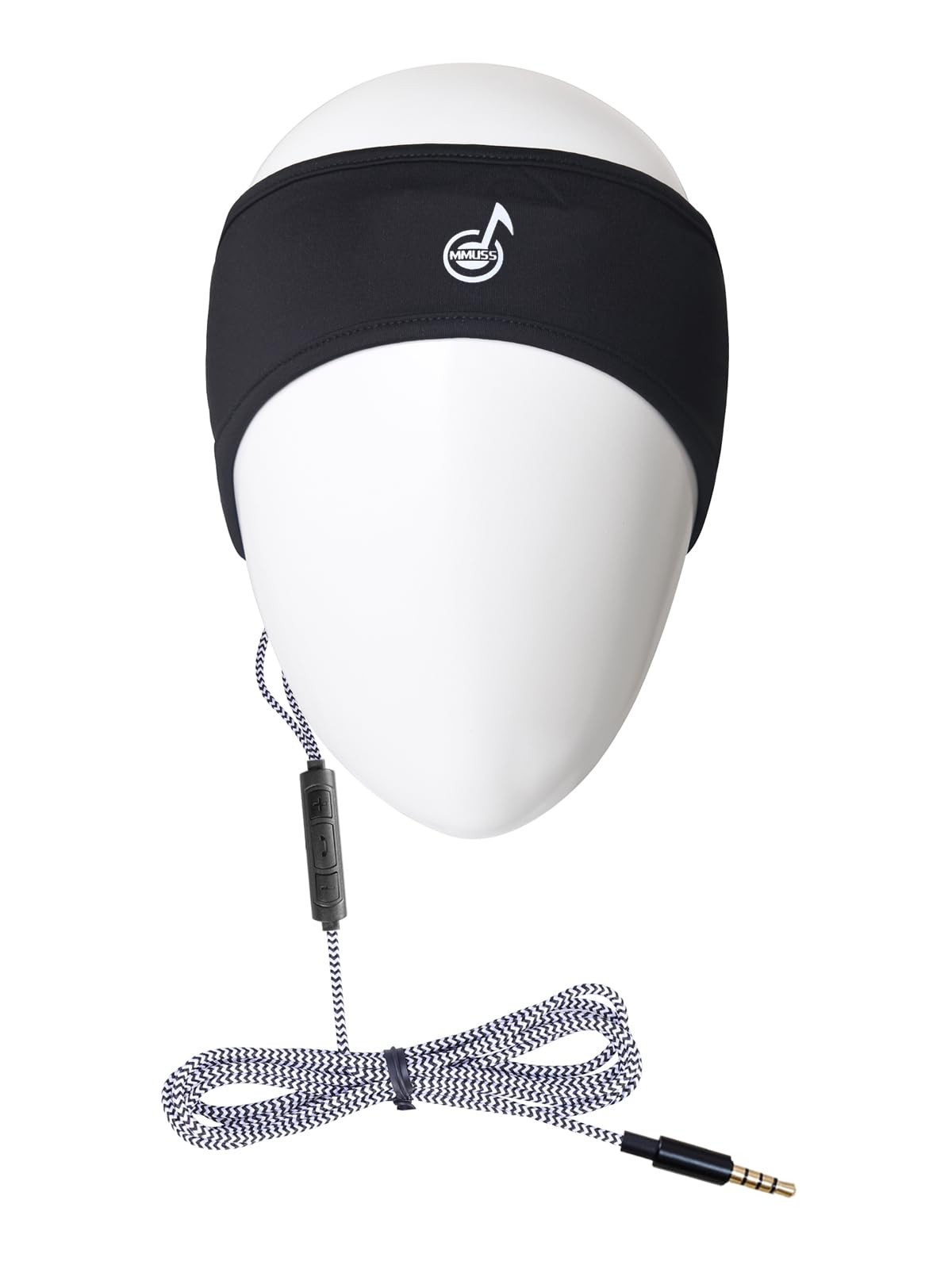 MMUSSSleep Headphones with Headband with Ultra Thin Stereo Speakers Control Button.Perfect for Sleeping,Sports,Air Travel,Meditation and Relaxation (SHButton Black 3.5mm)