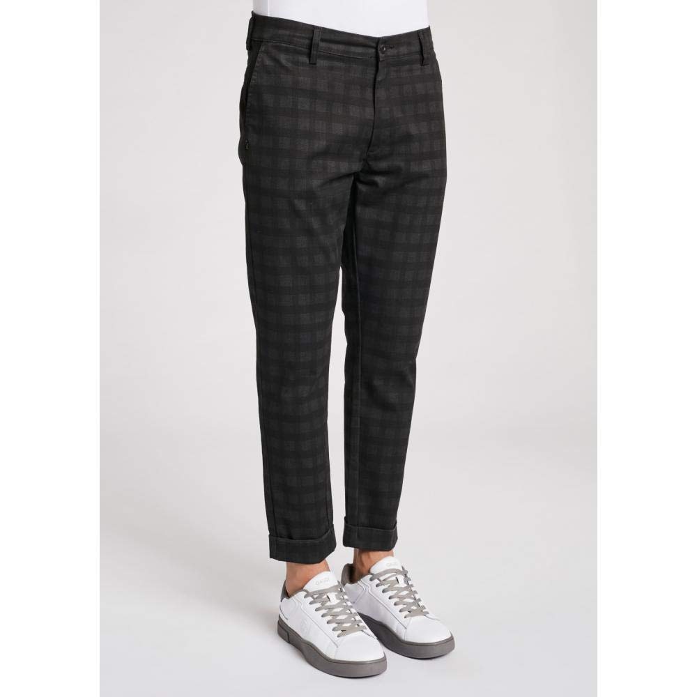 Gaudì Pantalone Uomo Chino con Motivo Check Autunno Inverno 2020 (43 Uomo Italy)