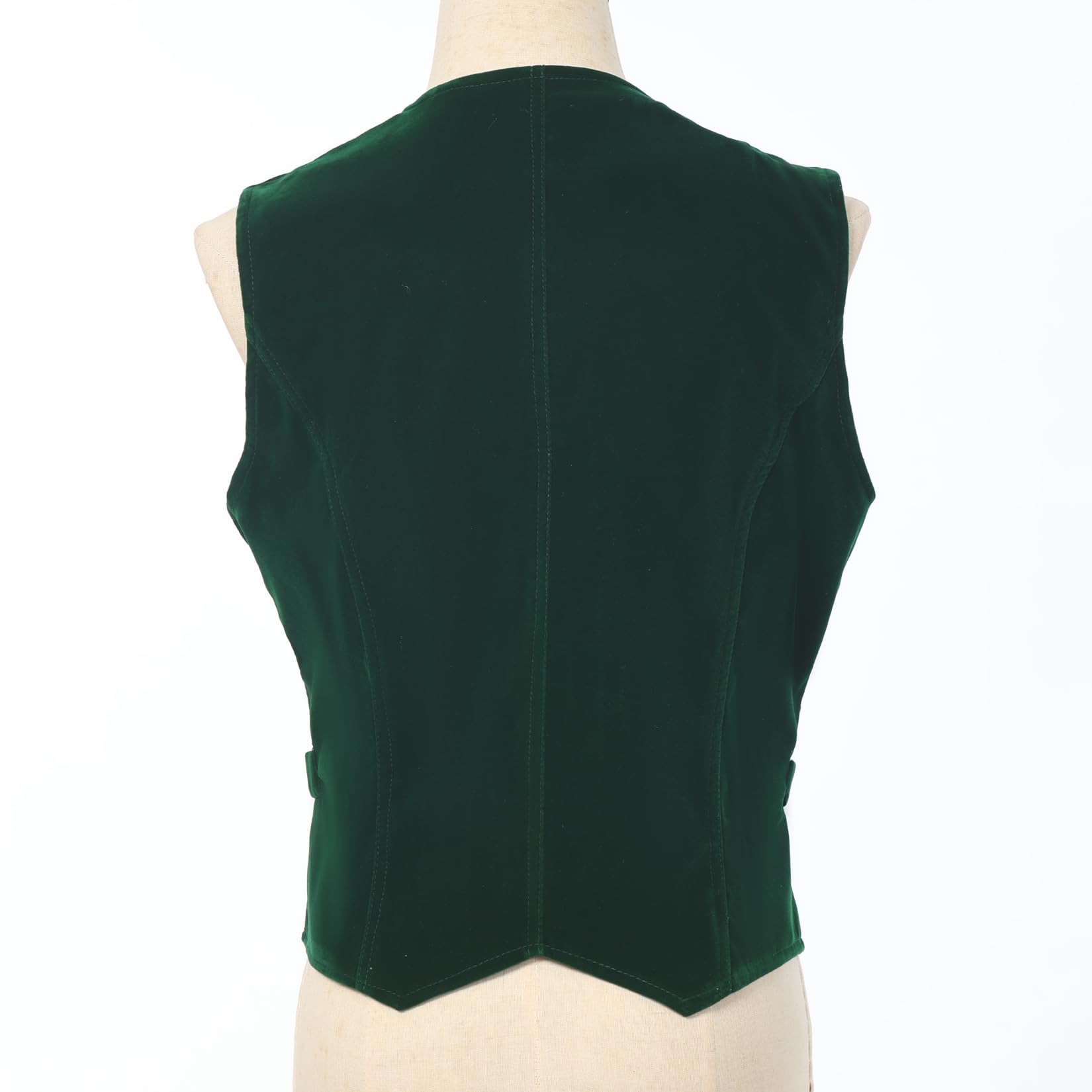 BPURB Vintage-Samt-Weste für Damen, V-Ausschnitt, bauchfrei, ärmellos