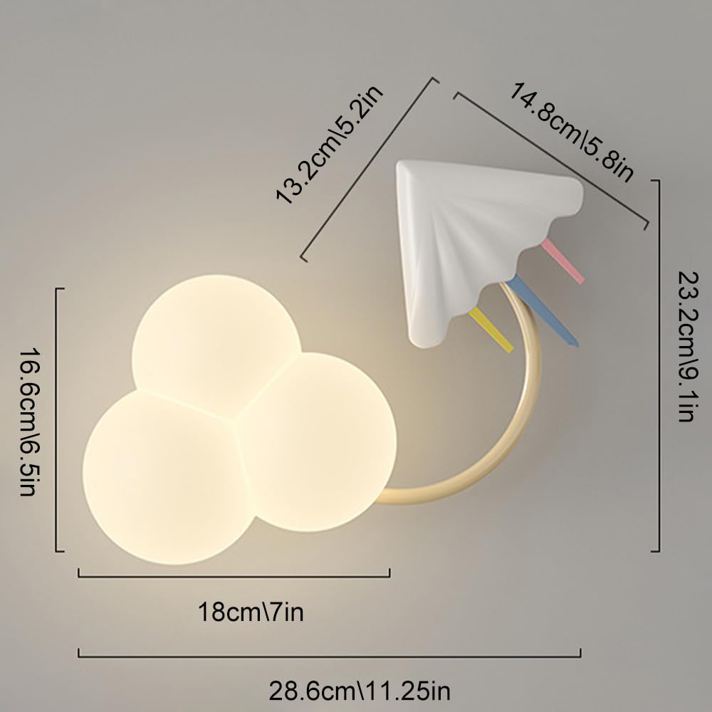 LED Kinderkamer Wandlamp Witte Wolk Wandkandelaar