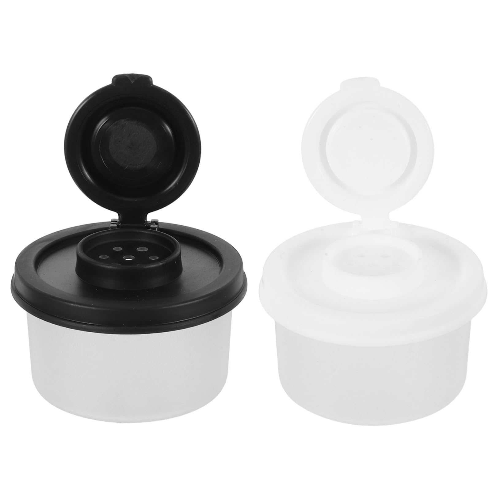 GRIRIW 2pcs Mini Portable Plastic Seasoning Bottles for Travel Camping and Kitchen Use Stylish for Go Seasoning and Storage