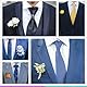 4Stücke Einstecktuch Halter Set Einstecktücher Anzug Accessoires für Hochzeit Smokings Anzüge Abendessen Jacken Zubehör Stofftaschentuch Kleiderbügel für Aufbewahrung Taschentücher Herrentaschentücher