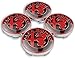 4 Pezzi 60mm Coprimozzi Coprimozzo Centrale per Alfa Romeo Giulietta Spider GT Giulia Mito 147/156/159/166 Stelvio, Copricerchi Tappi Mozzo Centrale Ruota con Accessori Lo Styling Del Logo Dell'Auto