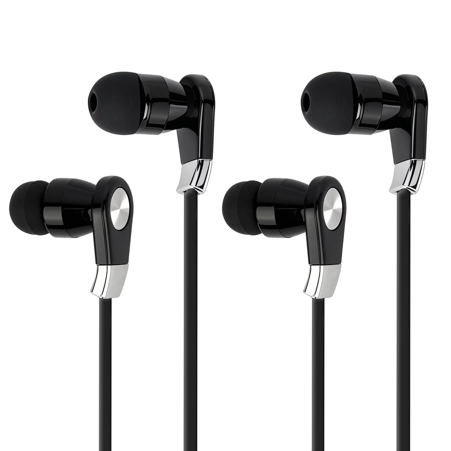 LANDIBO Écouteurs intra-auriculaires USBC avec contrôle du volume, microphone intégré, écouteurs USB C filaires, qualité sonore claire, suppression du bruit des basses, écouteurs filaires (noir + noir