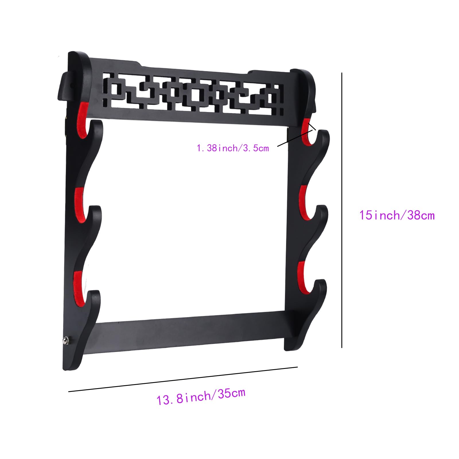 Schwerthalter Katana Wandhalterung 3 Tier Samurai Schwert Display Rack Wand Wakizashi Tanto Wandaufhänger Schwert Rack Schwert Stand Display